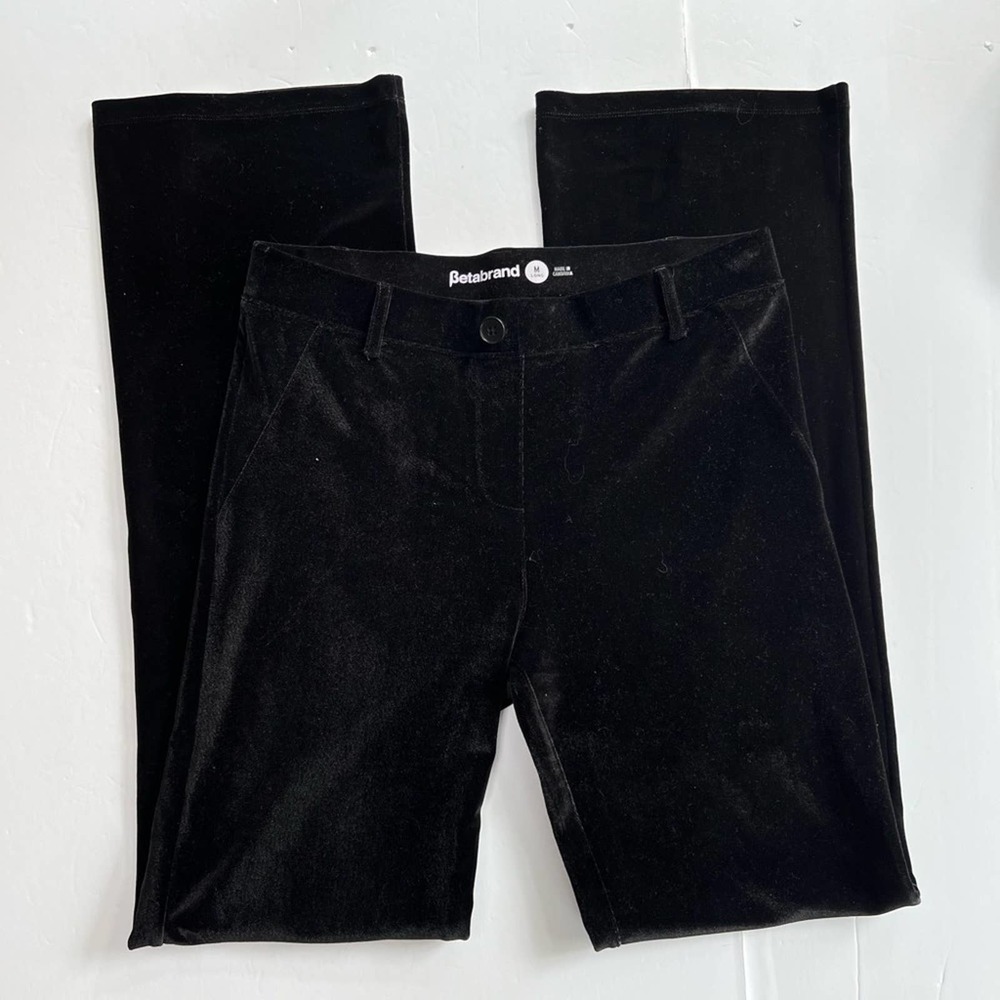 Betabrand Velour Bootcut Yoga Pants